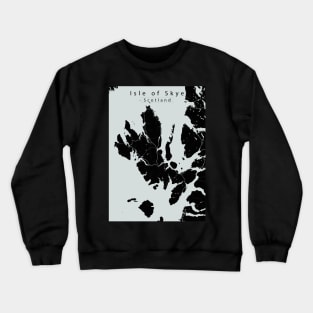 Isle of Skye Scotland Island Map Crewneck Sweatshirt